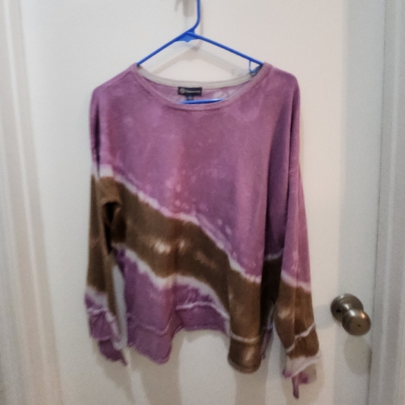 Democracy  tight knit tie dye sweater boho, laggenlook,  beachy,  lounge… - Picture 15 of 16
